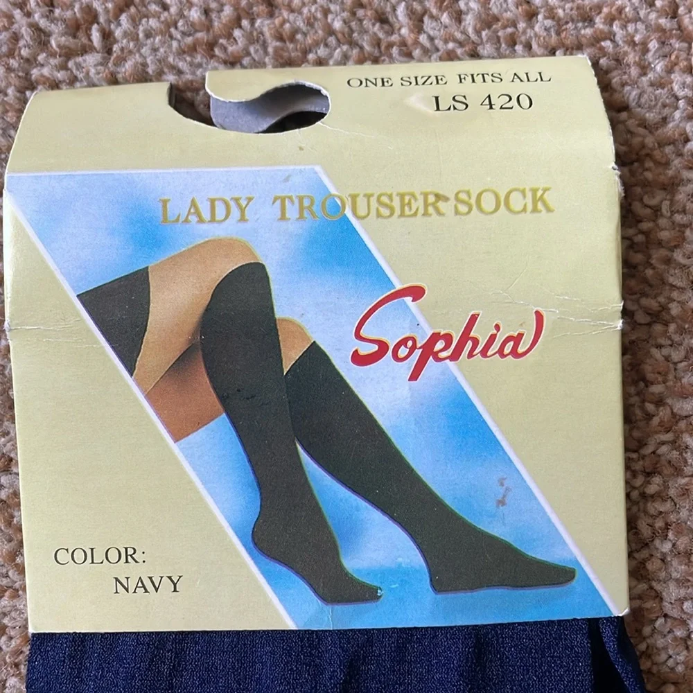 Sophia lady trouser socks NAVY OS